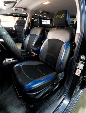 Subaru XV Crosstrek Console Cover - Center - PRP Seats - Black w/ Red Stitch - `13-`17